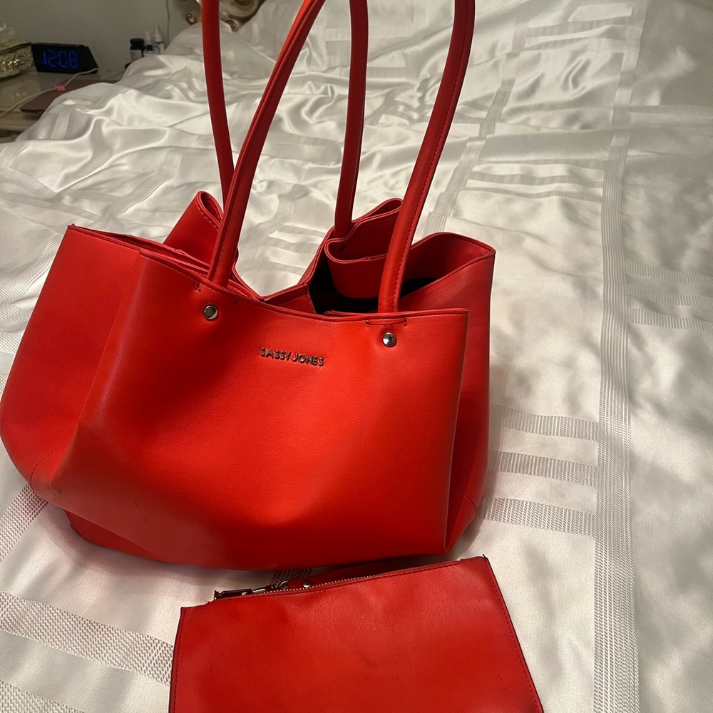 Sassy Jones Fiery Red Tote Bag